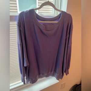 American Eagle Outfitters Purple Waffle Knit Sweater